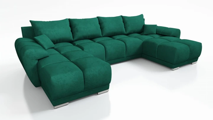 ZIELONY DUŻY NAROŻNIK ROZKŁADANY DO SALONU ROGÓWKA Z FUNKCJĄ SPANIA HONEY U 5 KOLORÓ W PROMOCJI