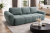 Nowoczesna pikowana kanapa rozkładana z funkcją spania Sofa Agnello Morska Zieleń Boucl