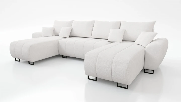 DUŻY NAROŻNIK ROZKŁADANY FUNKCJA SPANIA RAGNAR XL SPRĘŻYNY FALISTE