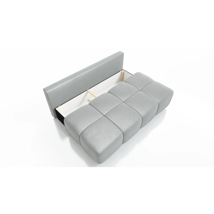 ZDJĘCIE PRZEDSATWIA KANAPE ROZKŁADANĄ KTÓRA POSIADA FUNKCJĘ SPANIA SOFA DO SALONU  POJEMNIK HONEY MINI 195 CM SPRĘŻYNY