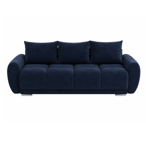 Granatowa sofa honey 3 z funkcja spania + pojemnik na pościel