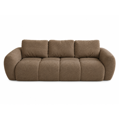 Nowoczesna kanapa rozkładana z funkcją spania Agnello 3 Cappuccino Boucle