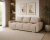 Na zdjęciu przedstawiono beżową rozkładaną kanapę z funkcją spania Sofa Honey 3