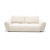 Na zdjęciu prezentuje sę nowoczesna pikowana sofa do salonu Agnello 2 Biel Kremowa Boucle