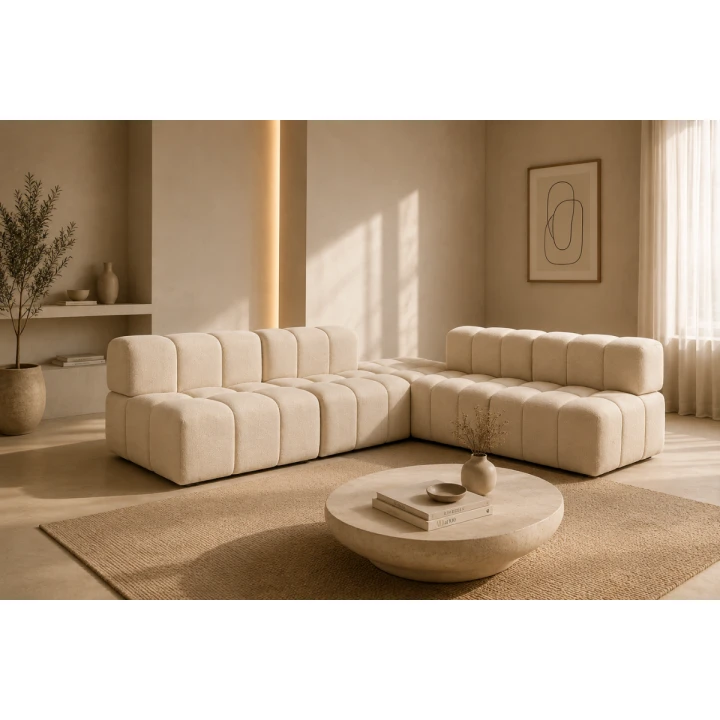 NOWOCZESNY NAROŻNIK MODUŁOWY 275x277 cm ROGÓWKA DO SALONU CLIXI BOUCKLE