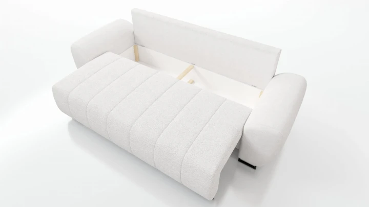 NA ZDJĘCIU JEST PRZEDSTAWIONA NOWOCZESNA KANAPA ROZKŁADANA SOFA DO SALONU FUNKCJA SPANIA  POJEMNIK RAGNAR 3