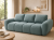 Nowoczesna pikowana kanapa rozkładana z funkcją spania Sofa Agnello Morska Zieleń Boucle