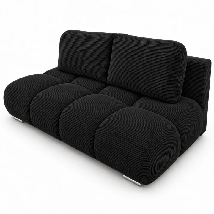 Czarna sofa sztruksowa w białym studio.png