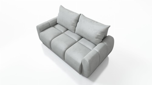 Na zdjęciu przedstawiono 2-OSOBOWA SOFA DO SALONU HONEY 2  ZIELONA KANAPA DO SIEDZENIA WELUR SPRĘŻYNY