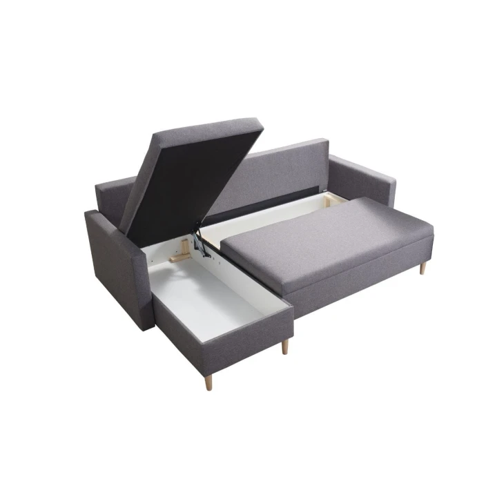 BEŻOWY NAROŻNIK ROGÓWKA ROZKŁADANY SCANDIK BONELL SAWANA 17