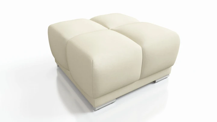 BEŻOWY NAROŻNIK ROZKŁADANY Z FUNKCJĄ SPANIA HONEY L + DUŻA PUFA HONEY DO SALONU PROMOCJA