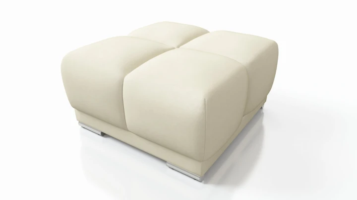 BEŻOWY NAROŻNIK ROZKŁADANY Z FUNKCJĄ SPANIA HONEY L + DUŻA PUFA HONEY DO SALONU PROMOCJA