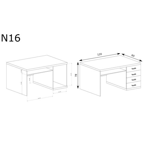 BIURKO KOMPUTEROWE DO NAUKI PRACY ZDALNEJ BOHO