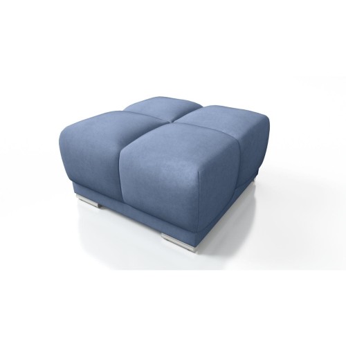 BŁĘKITNA PUFA TAPICEROWANA DO SALONU PIKOWANY PUF HONEY