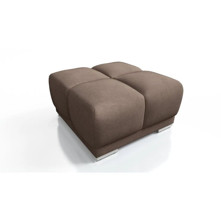 BRĄZOWA DUŻA PUFA TAPICEROWANA DO SALONU HONEY WCIĄGI PLASTRY MIODU