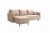 Na zdjęciu przedstawiono BRĄZOWY NAROŻNIK ROGÓWKA ROZKŁADANY SCANDIK BONELL SAWANA 25