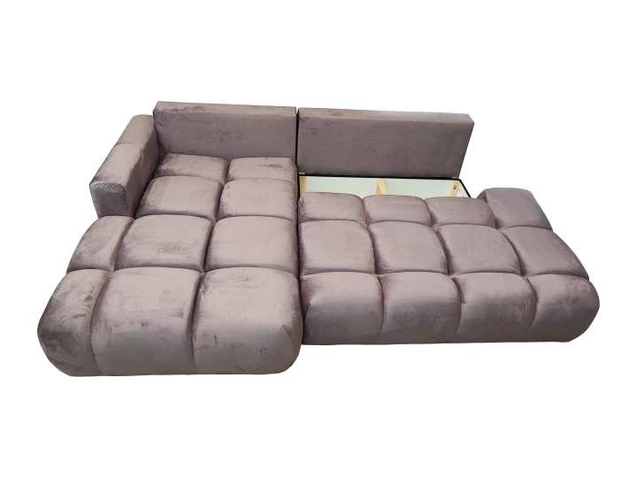 PIKOWANY NAROŻNIK ROZKŁADANY Z FUNKCJĄ SPANIA SOFFI MO-62 WELUR