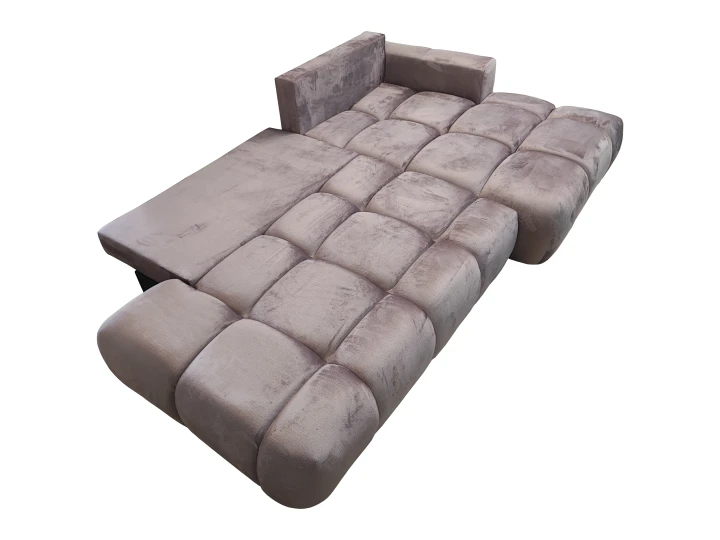 PIKOWANY NAROŻNIK ROZKŁADANY Z FUNKCJĄ SPANIA SOFFI MO-62 WELUR