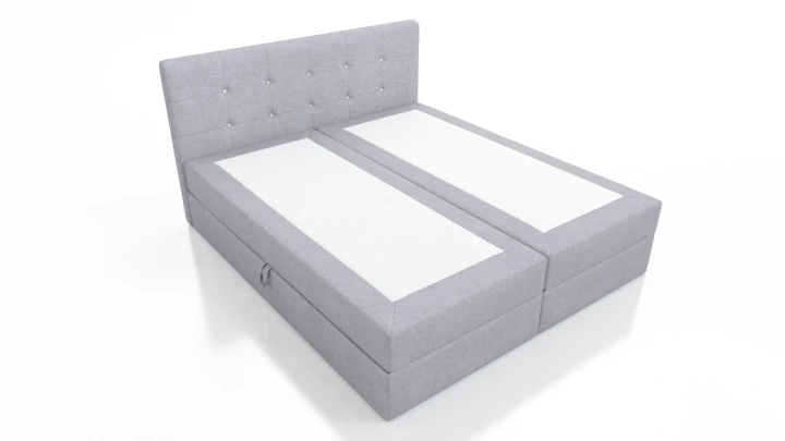 CZARNE ŁÓŻKO KOTYNENTALNE TOLEDO BONELL 2x POJEMNIK KRYSZTAŁKI 200x200