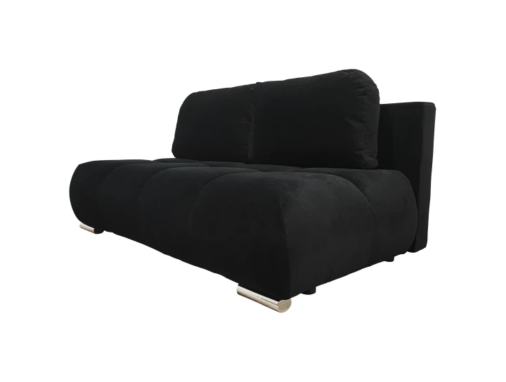 Na zdjęciu przedstawiono Czarna Kanapa sofa rozkładana z funkcją spania Honey Mini sprężyny pojemnik