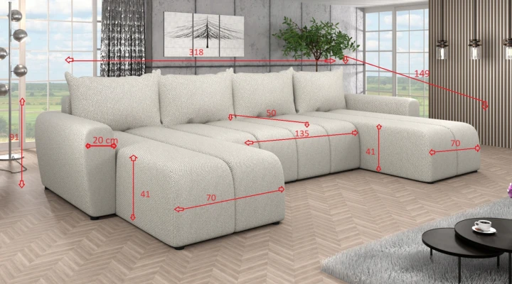 CZARNY NAROŻNIK DO SALONU ROZKŁADANY ROGÓWKA LUMIERE POJEMNIK SPRĘŻYNY