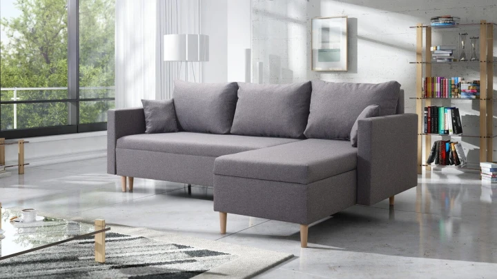 CZARNY NAROŻNIK ROGÓWKA ROZKŁADANY SCANDIK BONELL SAWANA 14