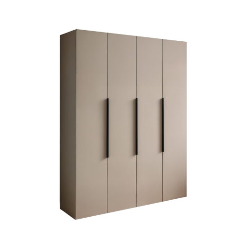 CZTERODRZWIOWA POJEMNA SZAFA GARDEROBA NA UBRANIA LILLE 160 KOLOR- GLINA