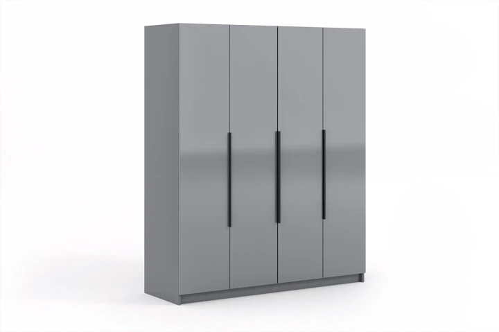 CZTERODRZWIOWA POJEMNA SZAFA GARDEROBA PARIS 160 / 180 POŁYSK