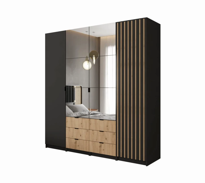 DUŻA SZAFA 200 CM LOFT LUSTRO AMSTERDAM