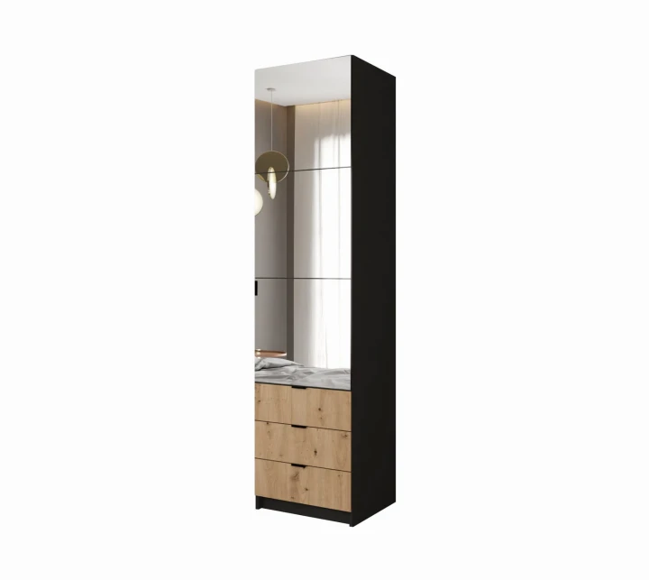 Na zdjęciu przedstawiono DUŻA SZAFA 200 CM LOFT LUSTRO AMSTERDAM