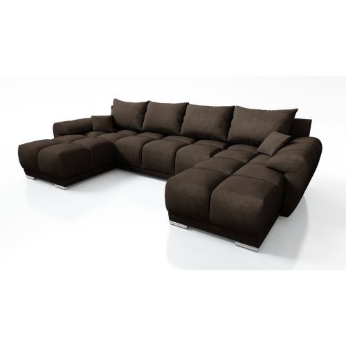 DUŻY NAROŻNIK DO SALONU KANAPA ROZKŁADANA HONEY U MO-29 CIEMNY BRĄZ