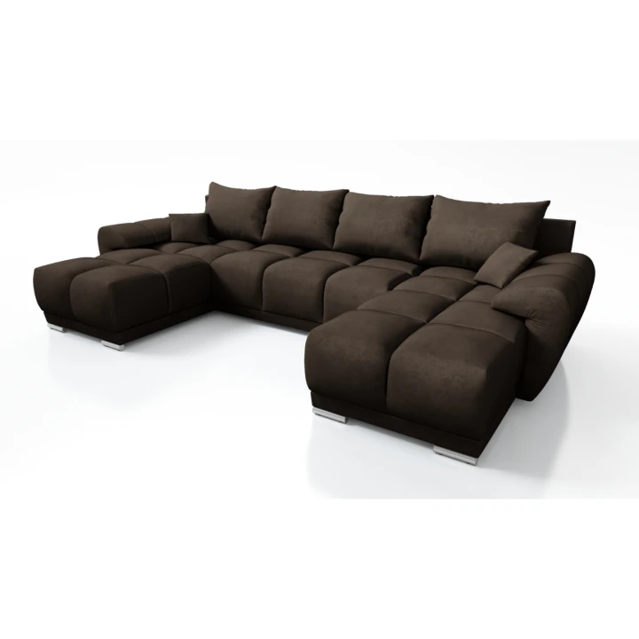 DUŻY NAROŻNIK DO SALONU KANAPA ROZKŁADANA HONEY U MO-29 CIEMNY BRĄZ