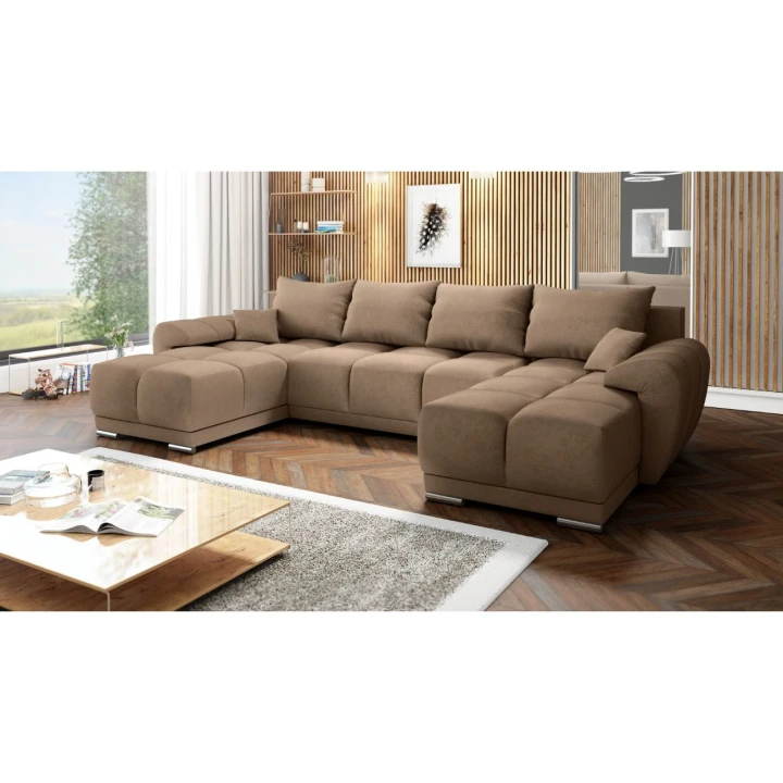 DUŻY NAROŻNIK DO SALONU KANAPA ROZKŁADANA ROGÓWKA HONEY U MO-09