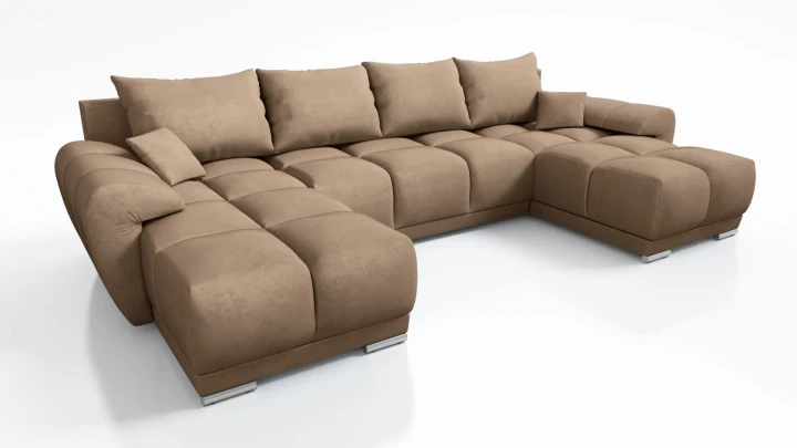 DUŻY NAROŻNIK DO SALONU KANAPA ROZKŁADANA ROGÓWKA HONEY U MO-09