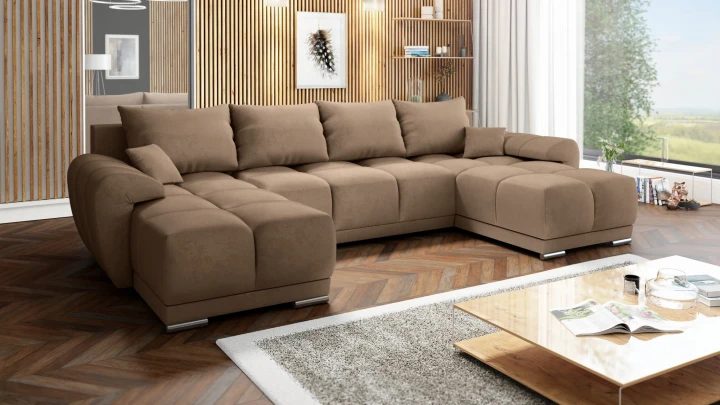 DUŻY NAROŻNIK DO SALONU KANAPA ROZKŁADANA ROGÓWKA HONEY U MO-09