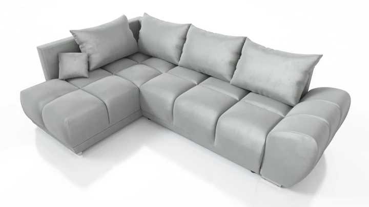 DUŻY NAROŻNIK ROZKŁADANY DO SALONU FOREST ROGÓWKA FUNKCJA WELUR