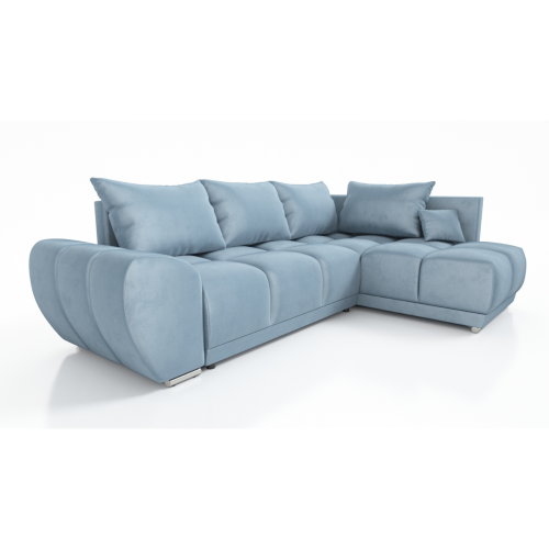 DUŻY NAROŻNIK ROZKŁADANY DO SALONU FOREST ROGÓWKA FUNKCJA WELUR