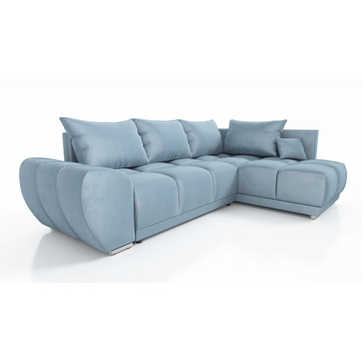 DUŻY NAROŻNIK ROZKŁADANY DO SALONU FOREST ROGÓWKA FUNKCJA WELUR