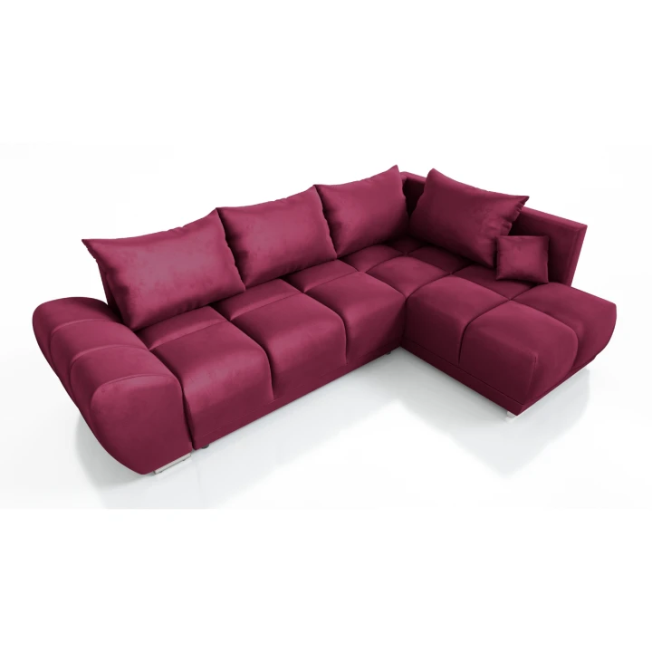 DUŻY NAROŻNIK ROZKŁADANY DO SALONU FOREST ROGÓWKA FUNKCJA SPANIA  WELUR