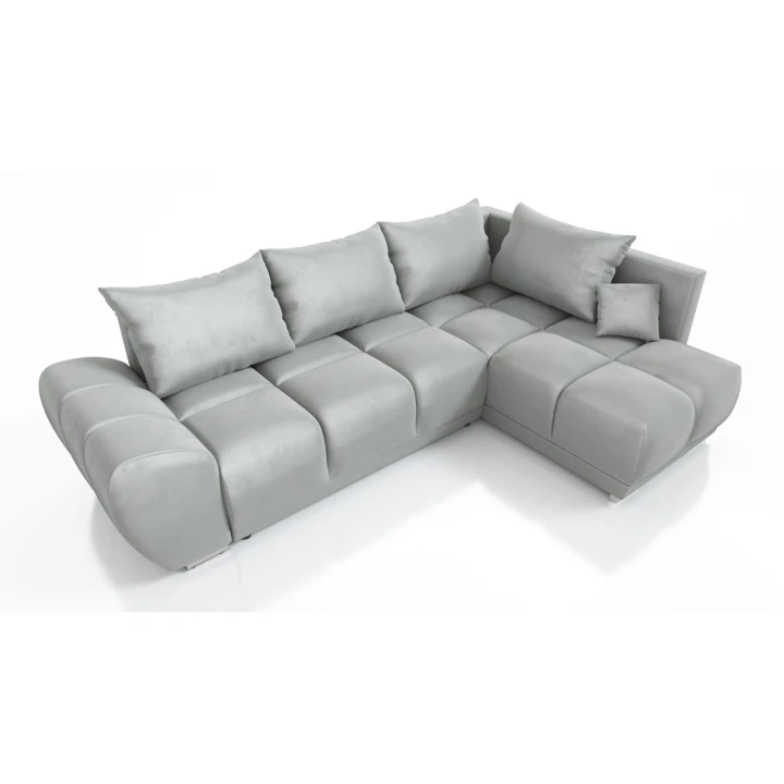 DUŻY NAROŻNIK ROZKŁADANY DO SALONU FOREST ROGÓWKA FUNKCJA SPANIA  WELUR