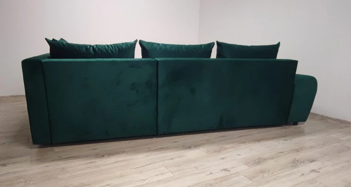 DUŻY NAROŻNIK ROZKŁADANY DO SALONU FOREST ROGÓWKA FUNKCJA WELUR POJEMNIK