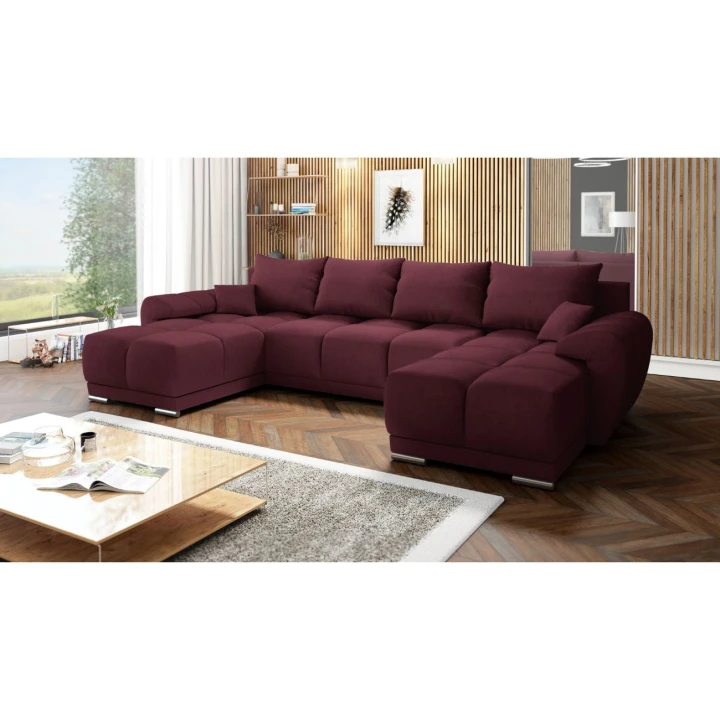 DUŻY NAROŻNIK ROZKŁADANY DO SALONU KANAPA Z FUNKCJĄ SPANIA HONEY U