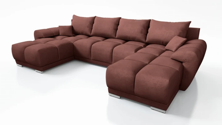 DUŻY NAROŻNIK ROZKŁADANY DO SALONU ROGÓWKA Z FUNKCJĄ SPANIA HONEY U