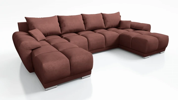 DUŻY NAROŻNIK ROZKŁADANY DO SALONU ROGÓWKA Z FUNKCJĄ SPANIA HONEY U