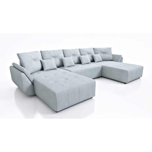 DUŻY NAROŻNIK ROZKŁADANY ROGÓWKA FUNKCJA SPANIA MIRA SPRĘŻYNY POJEMNIK