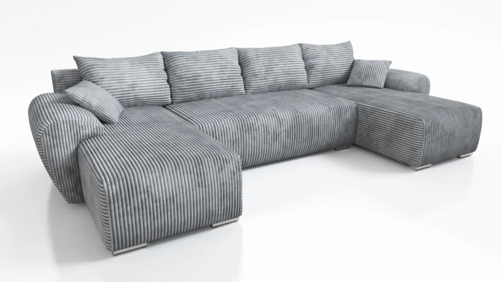 Na zdjęciu przedstawiono DUŻY NAROŻNIK ROZKŁADANY Z FUNKCJĄ SPANIA UBO XL 365 CM SZTRUS SPRĘŻYNY