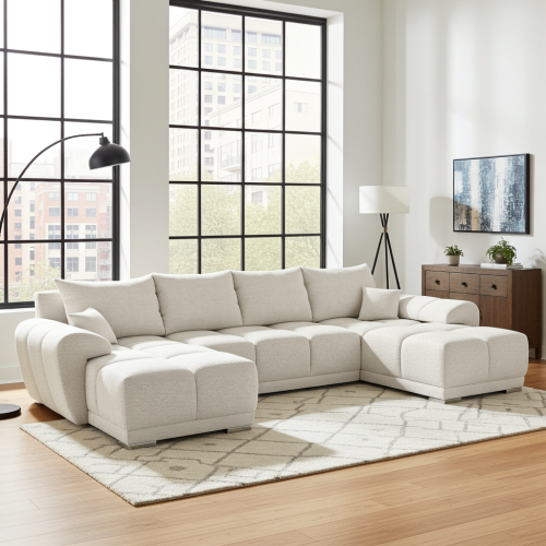 DUŻY NAROŻŃIK TAPICEROWANY XL HONEY U Z FUNKCJA SPANIA I POJEMNIKIEM NA POŚCIEL TKANINA Centaur 1 Bounce PLAMOODPORNA