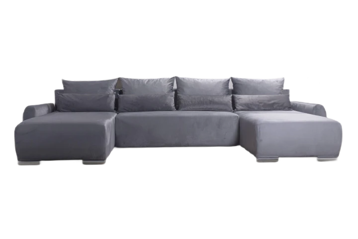 DUŻY NOWOCZESNY BEŻOWY NAROŻNIK FUNKCJA SPANIA KODA XL