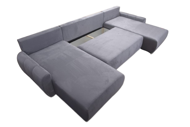 DUŻY NOWOCZESNY BEŻOWY NAROŻNIK FUNKCJA SPANIA KODA XL