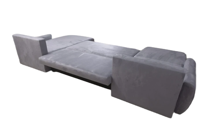 DUŻY NOWOCZESNY BEŻOWY NAROŻNIK FUNKCJA SPANIA KODA XL